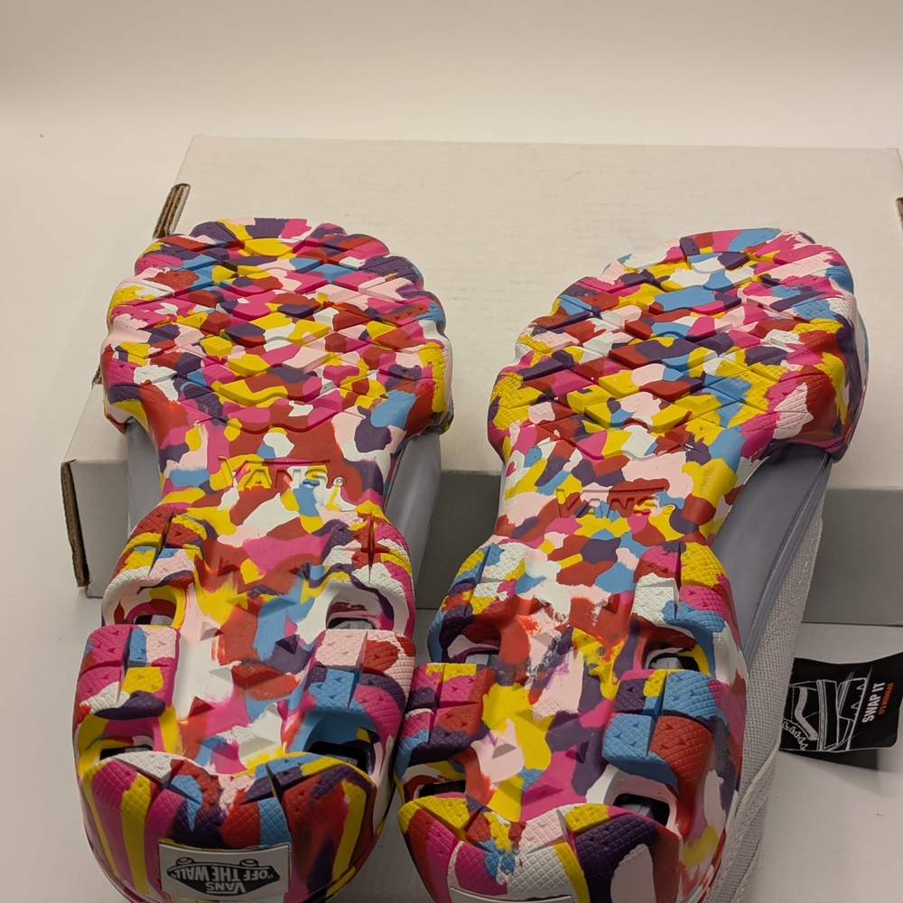 Vans  Multicolor Athletic Shoes Old Skool Tapered Rainbow Swirl Nimbus Cloud - Picture 10 of 11